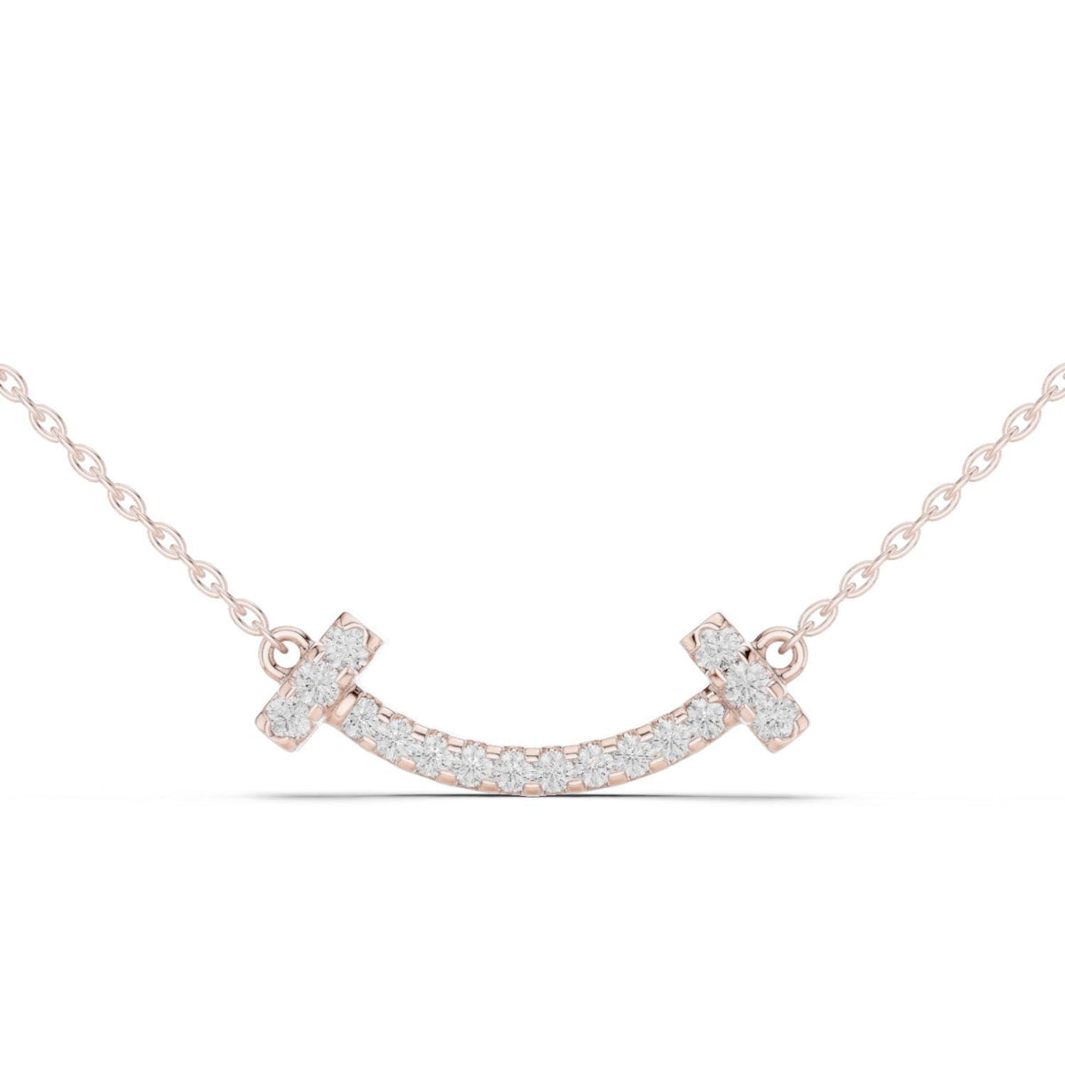 Moissanite Pavé Sideways Cross Necklace – 925 Sterling Silver, 18K Gold Vermeil