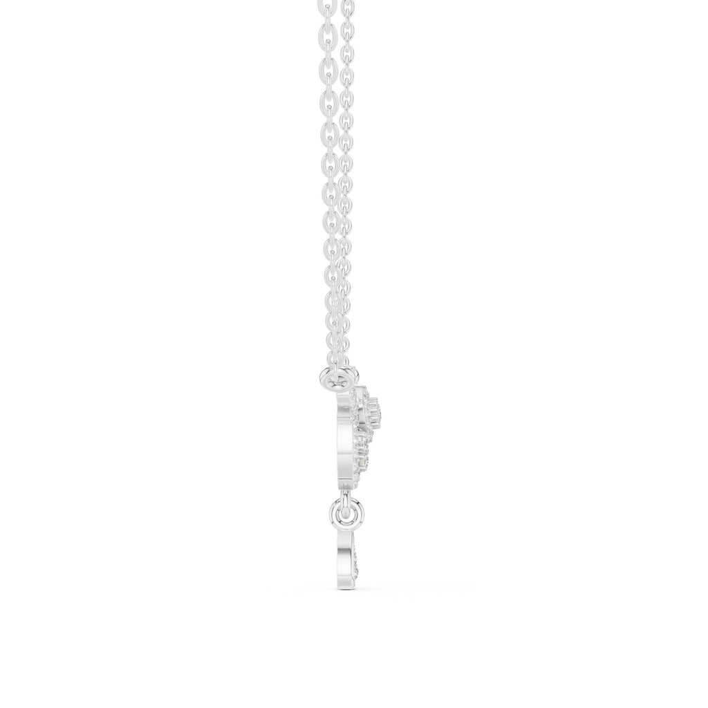 Moissanite Filigree Medallion Drop Necklace – 925 Sterling Silver, 18K Gold Vermeil