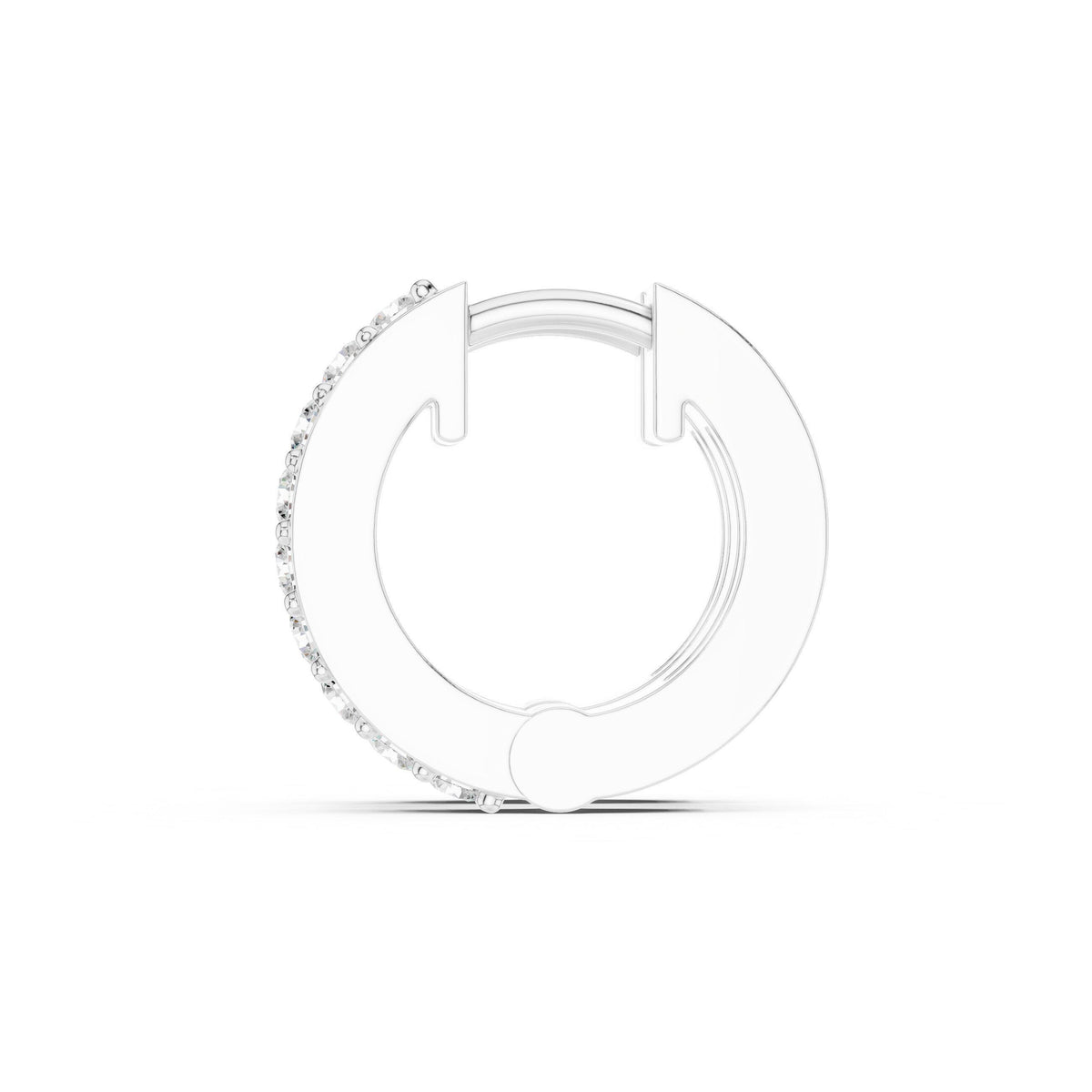 Moissanite Pavé Double-Row Hoop Earrings – 925 Sterling Silver, 18K Gold Vermeil