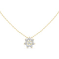 Moissanite Flower Cluster Mangalsutra Pendant – 925 Sterling Silver, 18K Gold Vermeil