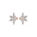 Marquise Moissanite Starburst Stud Earrings – 925 Sterling Silver, 18K Gold Vermeil