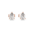 Pear Moissanite Solitaire Stud Earrings – 925 Sterling Silver, 18K Gold Vermeil