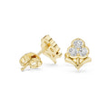 Moissanite Trefoil Cluster Stud Earrings – 925 Sterling Silver, 18K Gold Vermeil