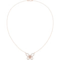 Moissanite Pavé Butterfly Necklace – 925 Sterling Silver, 18K Gold Vermeil