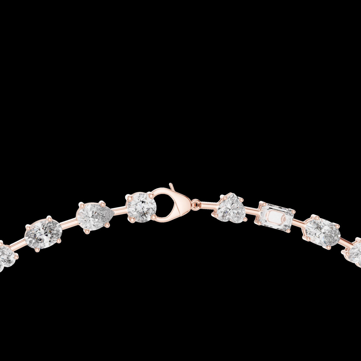 Moissanite Necklace – 925 Sterling Silver, 18K White Gold Vermeil