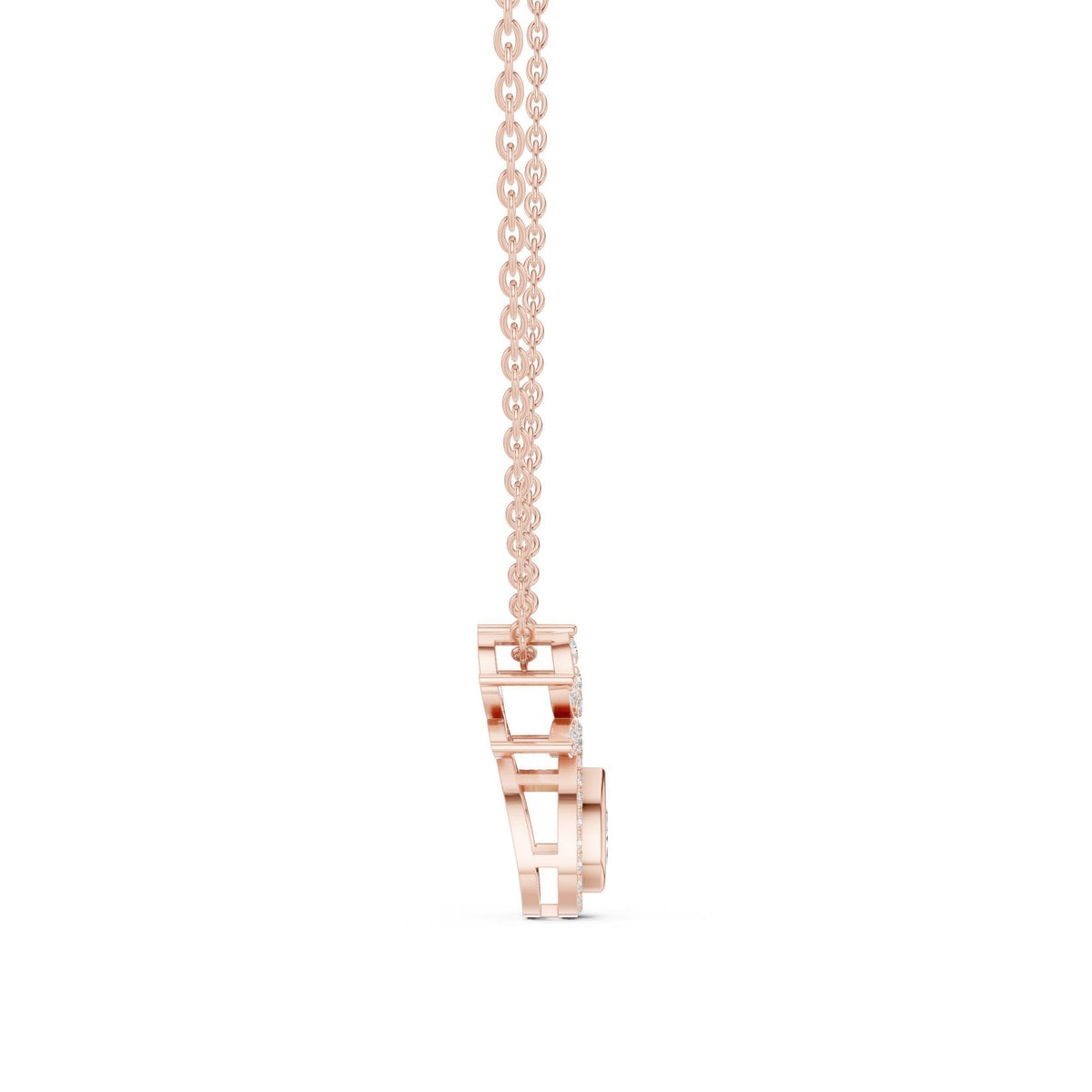 Pear Moissanite Halo Pendant with Marquise Crown – 925 Sterling Silver, 18K Gold Vermeil