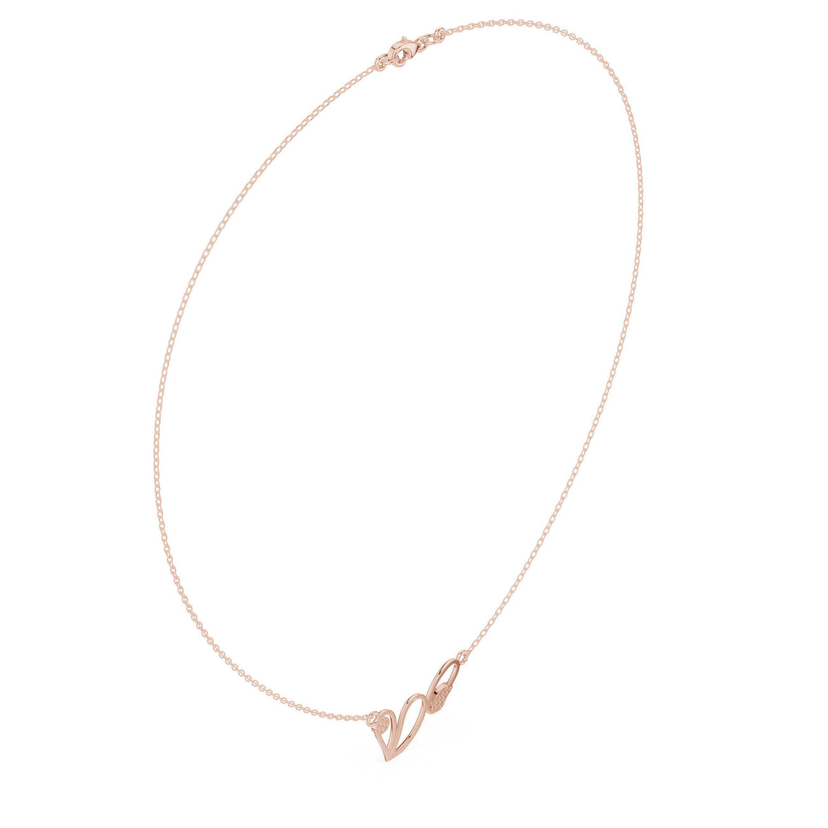 Moissanite Twisted Loop Necklace – 925 Sterling Silver, 18K Gold Vermeil