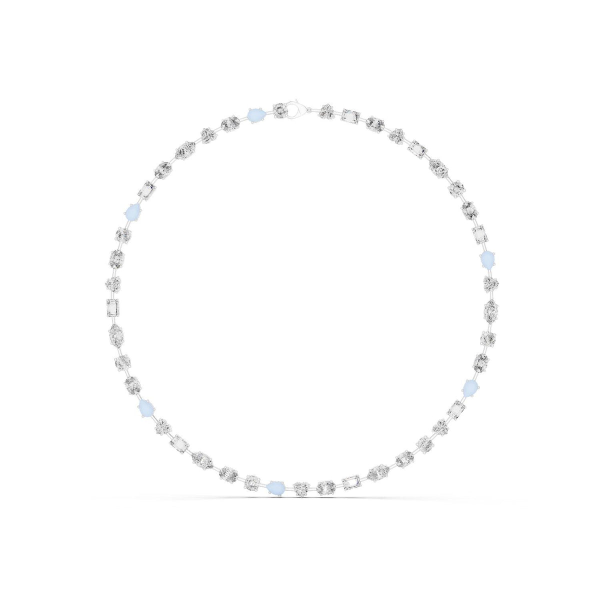 Moissanite Necklace – 925 Sterling Silver, 18K White Gold Vermeil