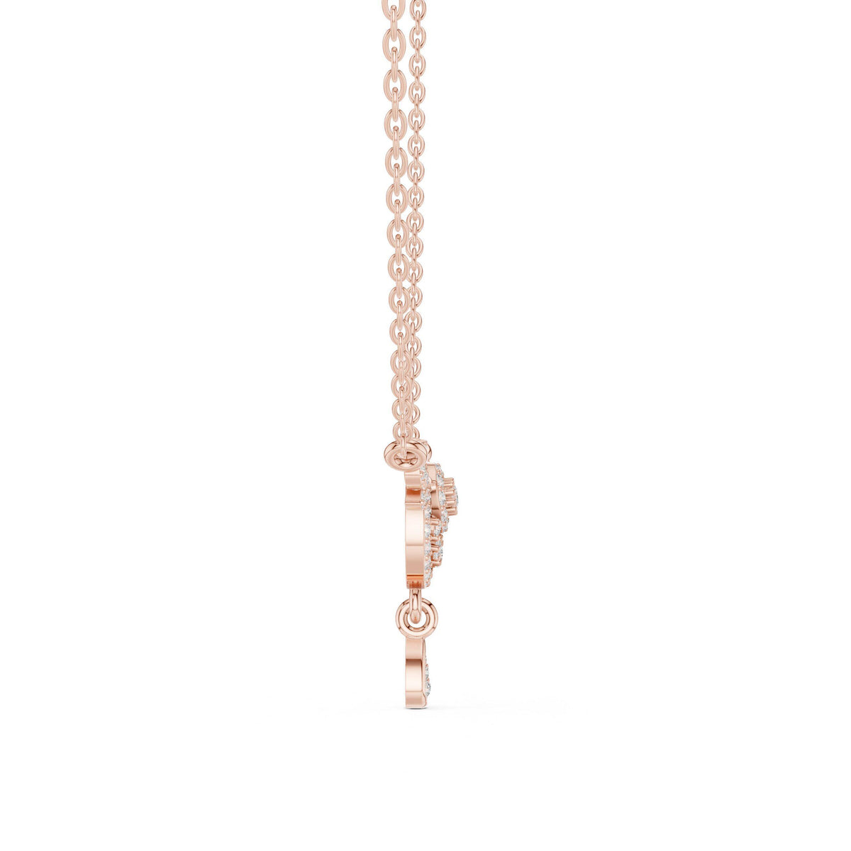 Moissanite Filigree Medallion Drop Necklace – 925 Sterling Silver, 18K Gold Vermeil