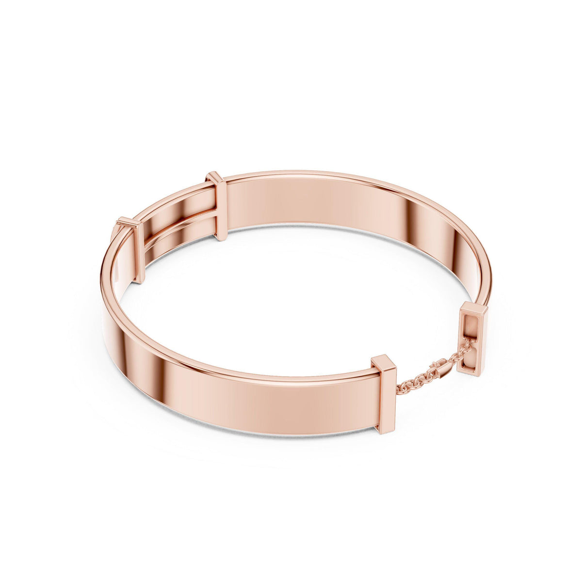 18K Gold Vermeil Men's Moissanite Cuff Bracelet | 925 Sterling Silver, Modern Luxury