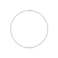 Round Moissanite Tennis Necklace – 925 Sterling Silver, 18K Gold Vermeil