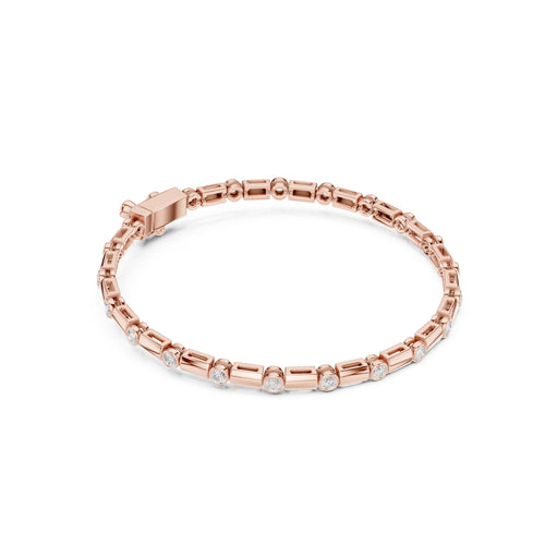 18K Gold Vermeil Men's Moissanite Tennis Bracelet | 925 Silver, High Shine, Luxury Jewelry