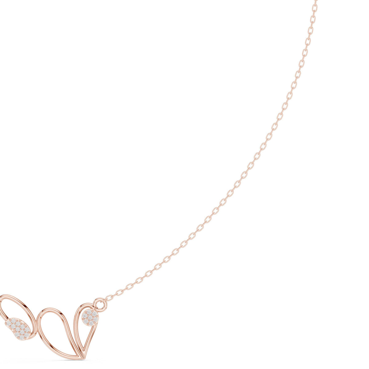 Moissanite Twisted Loop Necklace – 925 Sterling Silver, 18K Gold Vermeil