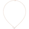 Moissanite Pavé Paperclip Bar Necklace – 925 Sterling Silver, 18K Gold Vermeil