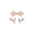 Moissanite Tulip Stud Earrings – 925 Sterling Silver, 18K Gold Vermeil