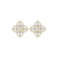 Moissanite Quatrefoil Stud Earrings – 925 Sterling Silver, 18K Gold Vermeil