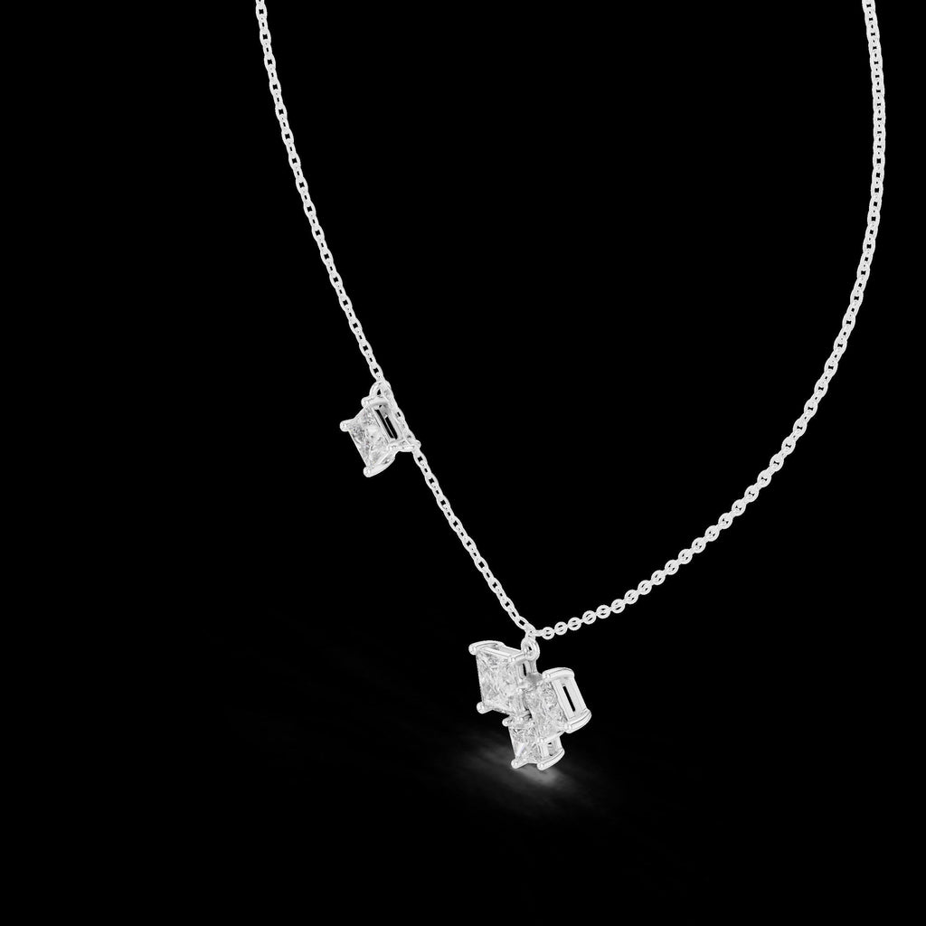 18K Gold Vermeil Moissanite Pendant | 925 Silver, Sparkling Luxury Jewelry