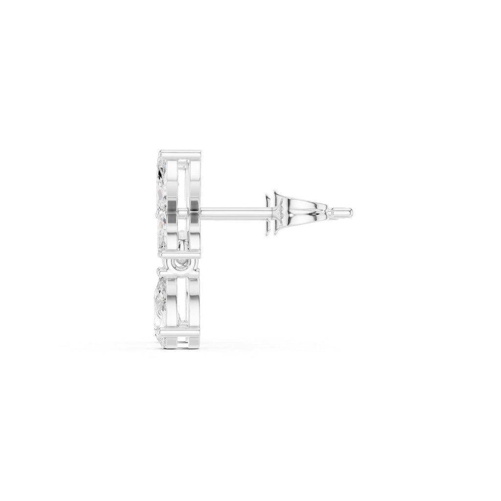 Marquise Moissanite Butterfly Drop Earrings – 925 Sterling Silver, 18K Gold Vermeil