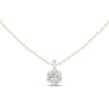 Round Moissanite Six-Prong Solitaire Necklace – 925 Sterling Silver, 18K Gold Vermeil