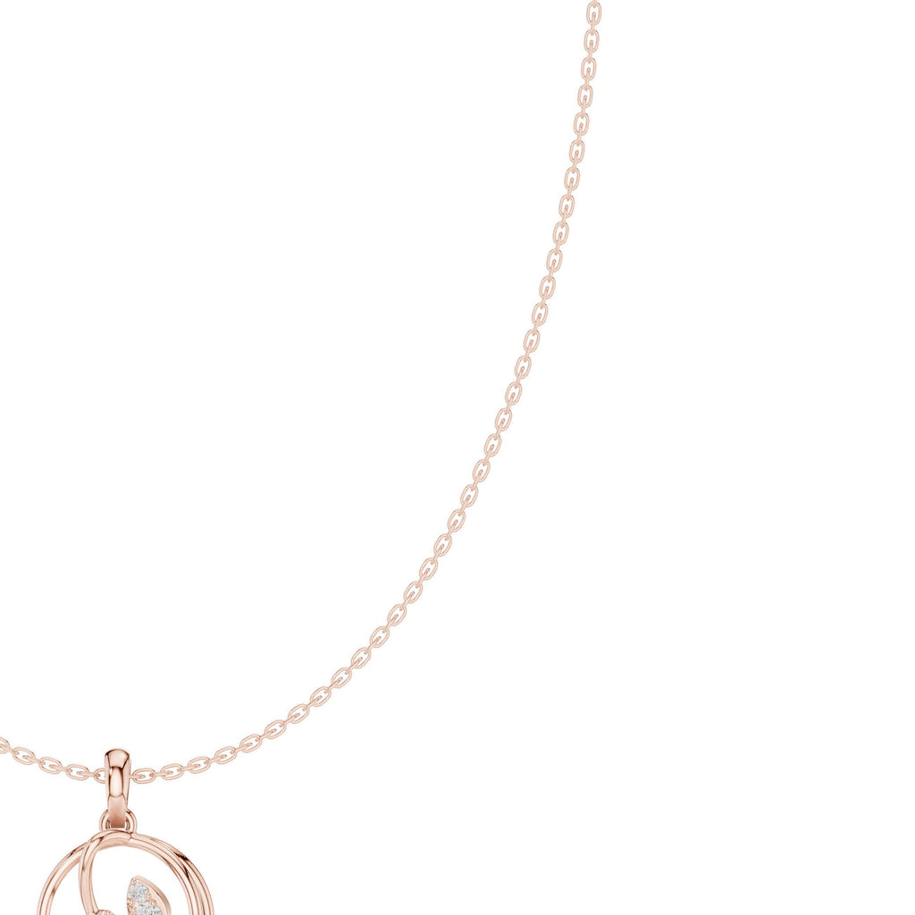 Pear Moissanite Open Swirl Pendant Necklace – 925 Sterling Silver, 18K Gold Vermeil
