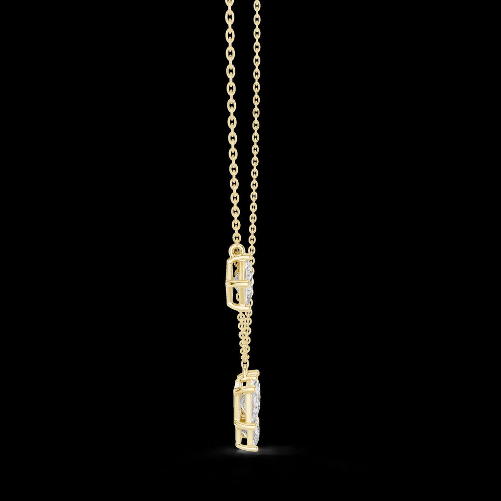 18K Gold Vermeil Moissanite Pendant | 925 Silver, Sparkling Luxury Jewelry