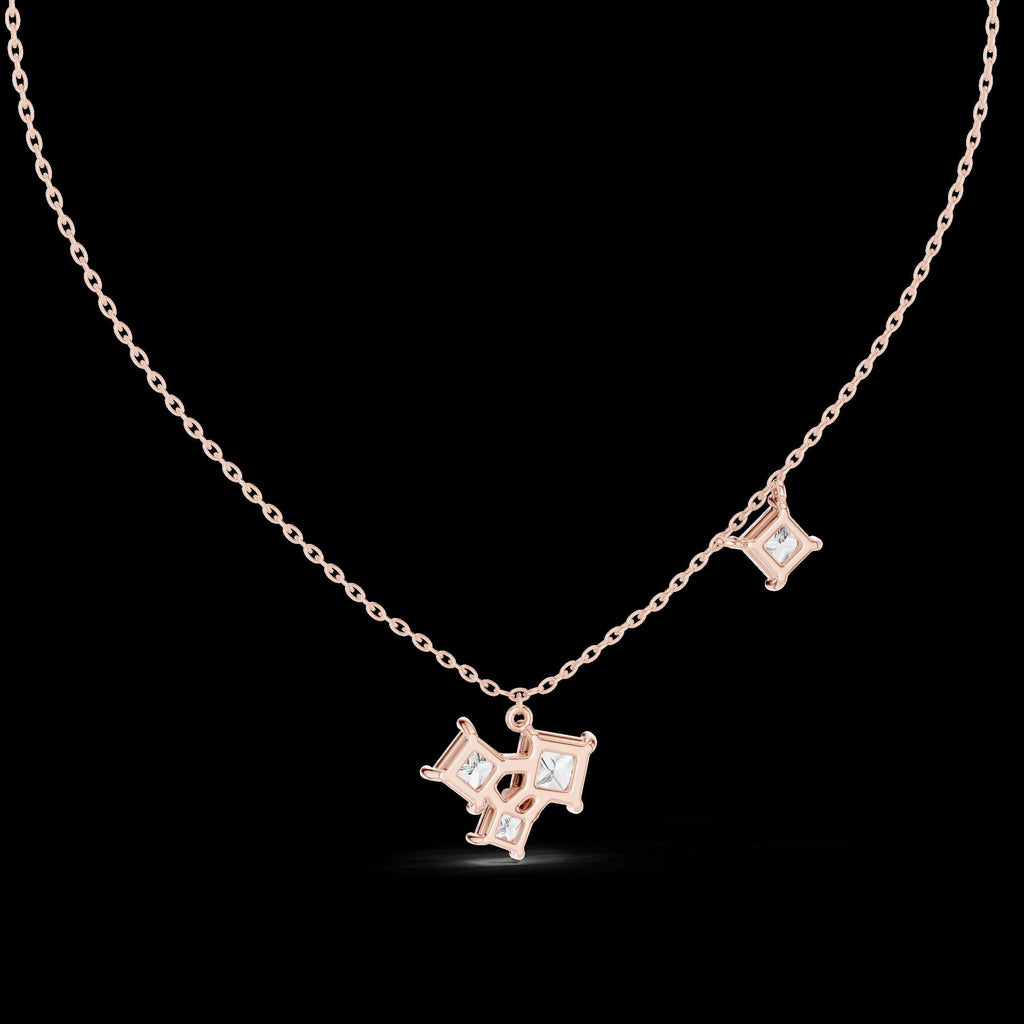 18K Gold Vermeil Moissanite Pendant | 925 Silver, Sparkling Luxury Jewelry