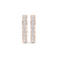 Moissanite Pavé Double-Row Hoop Earrings – 925 Sterling Silver, 18K Gold Vermeil