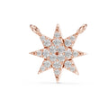 Moissanite Eight-Point Star Necklace – 925 Sterling Silver, 18K Gold Vermeil