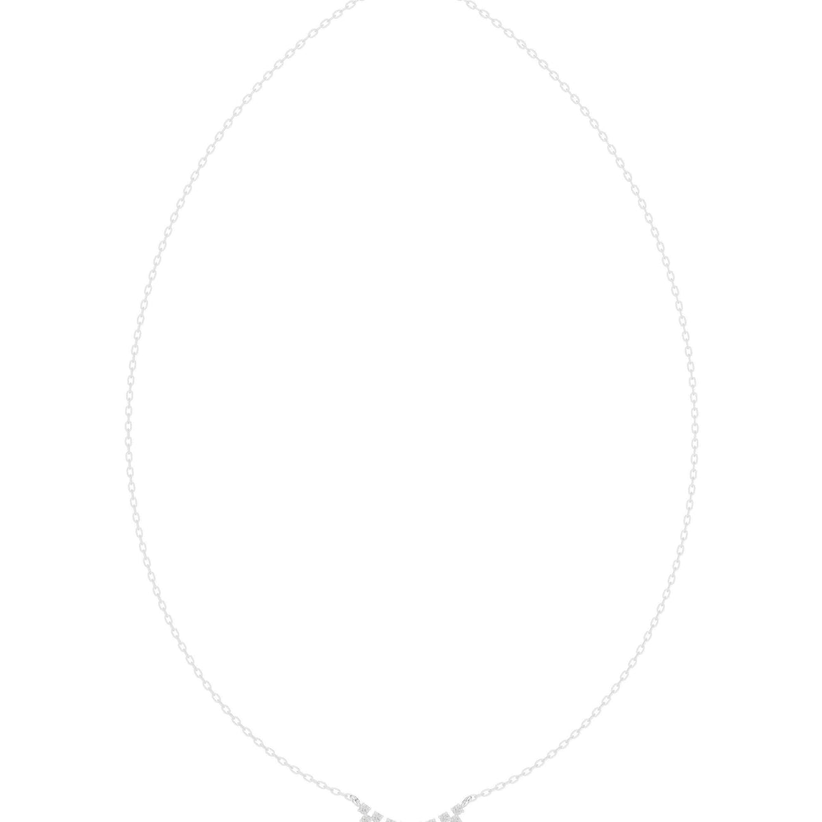 Moissanite Curved Cluster Bar Necklace – 925 Sterling Silver, 18K Gold Vermeil