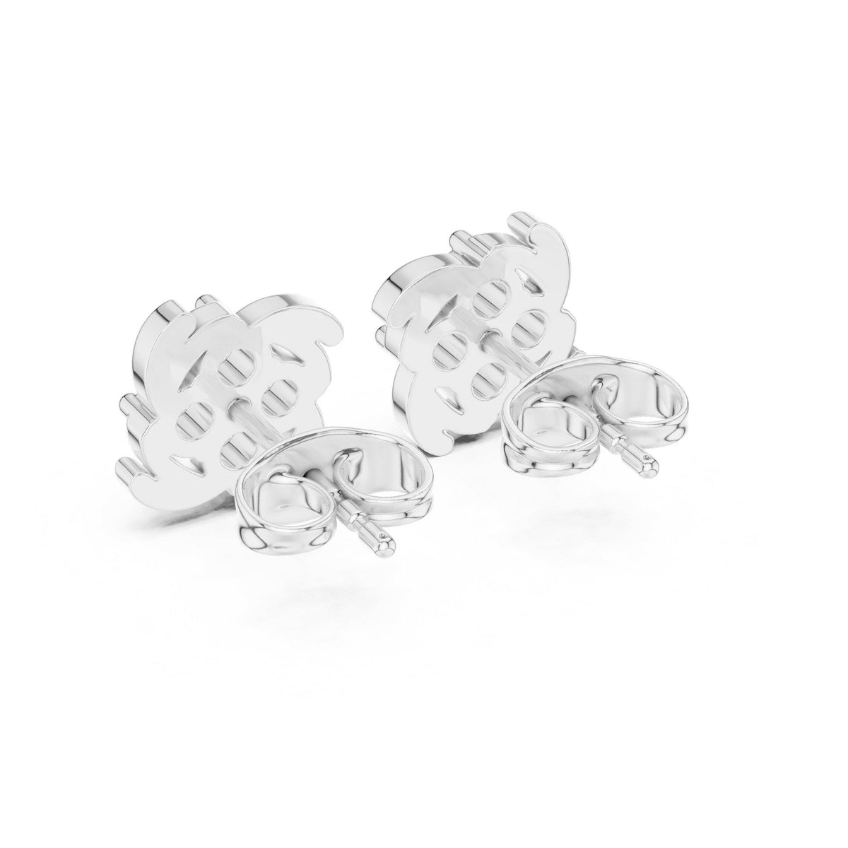 Moissanite Cluster Pinwheel Stud Earrings – 925 Sterling Silver, 18K Gold Vermeil