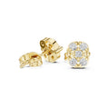 Moissanite Oval Cluster Stud Earrings – 925 Sterling Silver, 18K Gold Vermeil