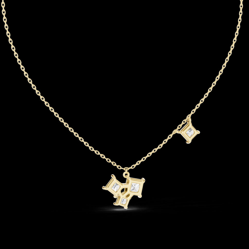 18K Gold Vermeil Moissanite Pendant | 925 Silver, Sparkling Luxury Jewelry