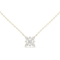Moissanite Star Flower Pendant Necklace – 925 Sterling Silver, 18K Gold Vermeil