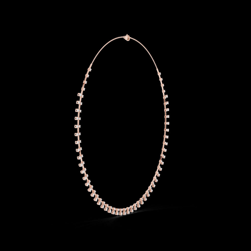 Moissanite Necklace – 925 Sterling Silver, 18K White Gold Vermeil