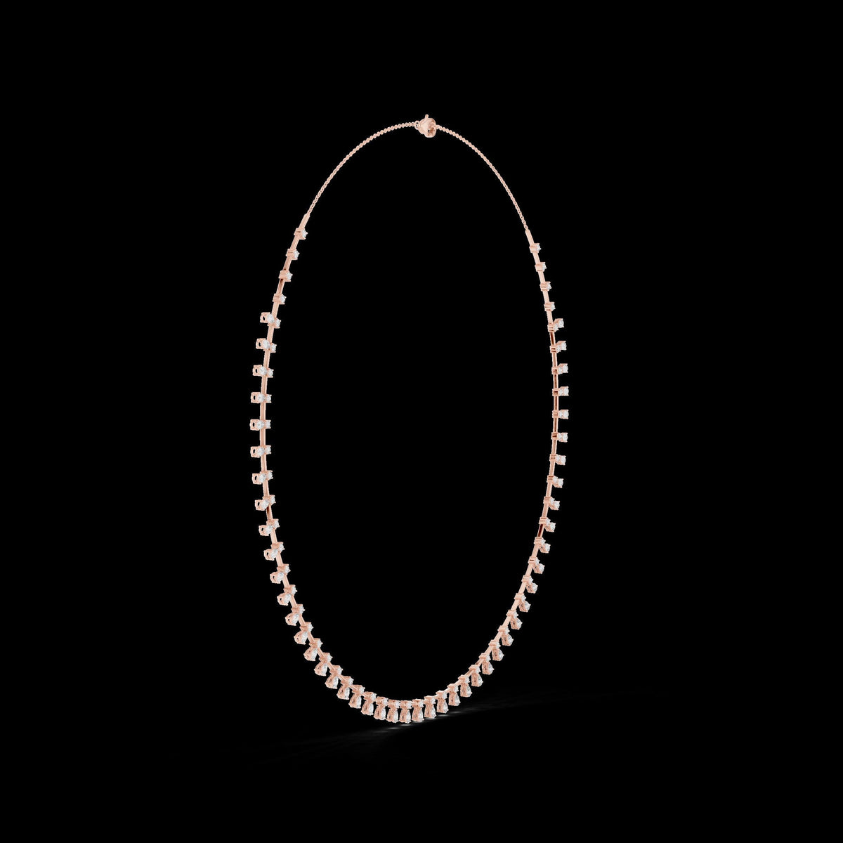 Moissanite Necklace – 925 Sterling Silver, 18K White Gold Vermeil