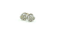 Natural Diamond Stud Earrings – 925 Sterling Silver, 18K White Gold Vermeil