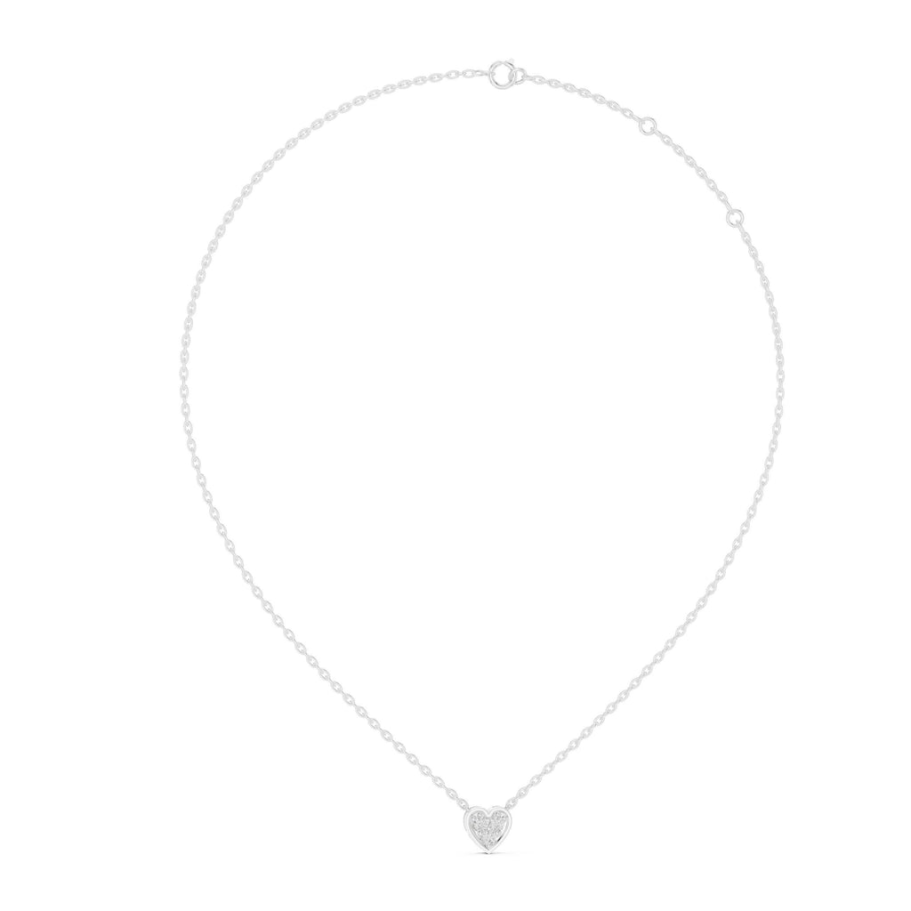 Moissanite Trio Heart Pendant Necklace – 925 Sterling Silver, 18K Gold Vermeil