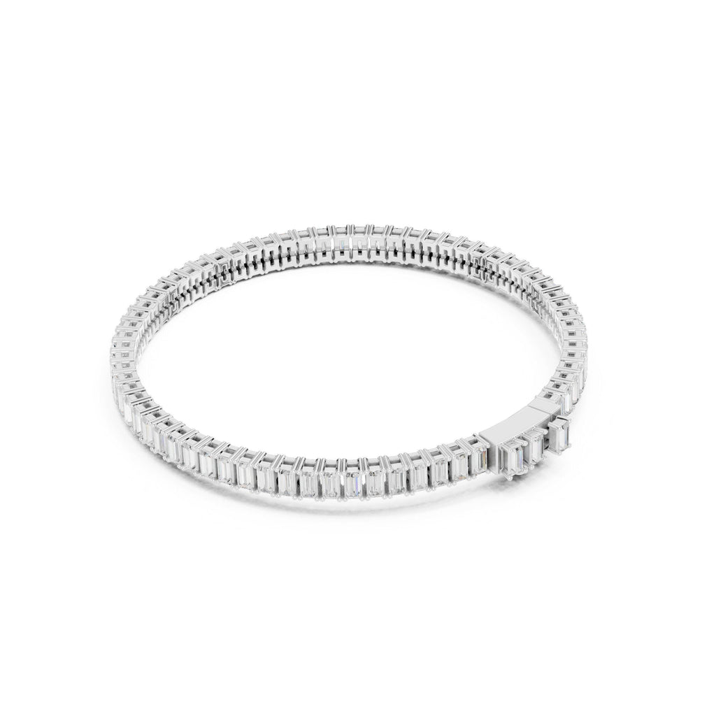 18K Gold Vermeil Mens Moissanite Tennis Bracelet | 925 Silver, Brilliant Sparkle, Masculine Design