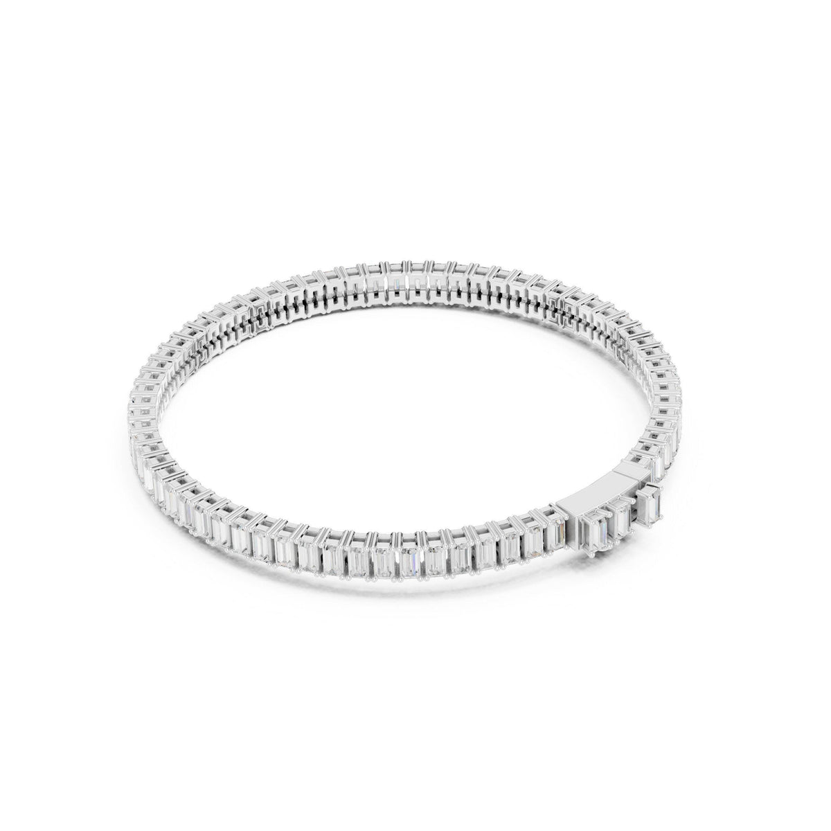 18K Gold Vermeil Mens Moissanite Tennis Bracelet | 925 Silver, Brilliant Sparkle, Masculine Design