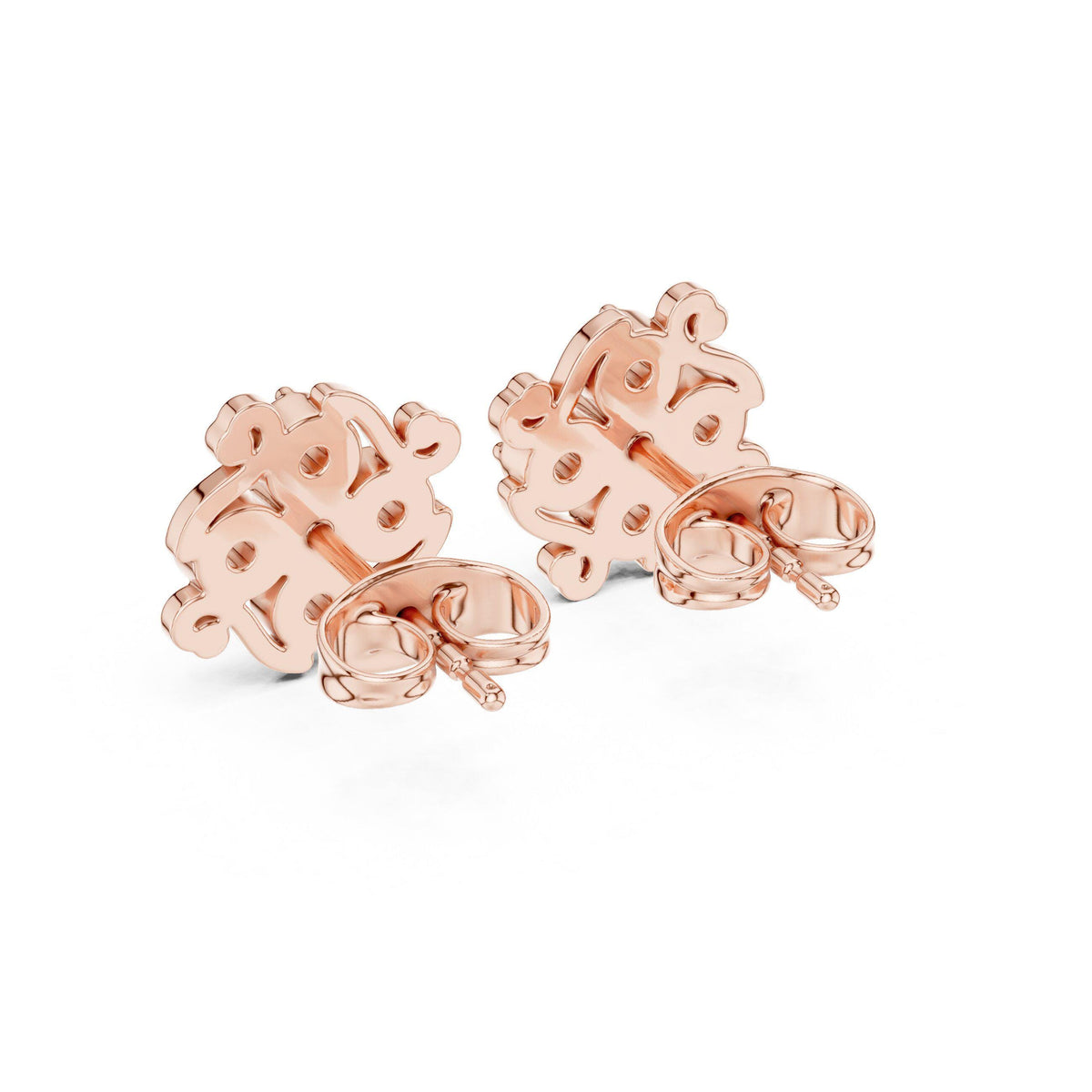 Moissanite Scroll Filigree Cluster Stud Earrings – 925 Sterling Silver, 18K Gold Vermeil