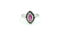 Marquise Ruby Halo Ring – 925 Sterling Silver, 18K White Gold Vermeil