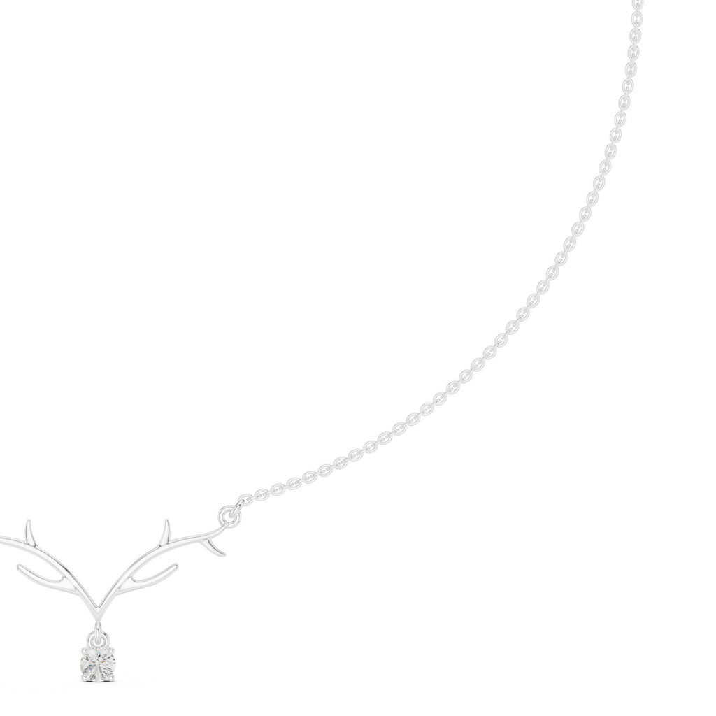 Moissanite Twig Branch Necklace – 925 Sterling Silver, 18K Gold Vermeil