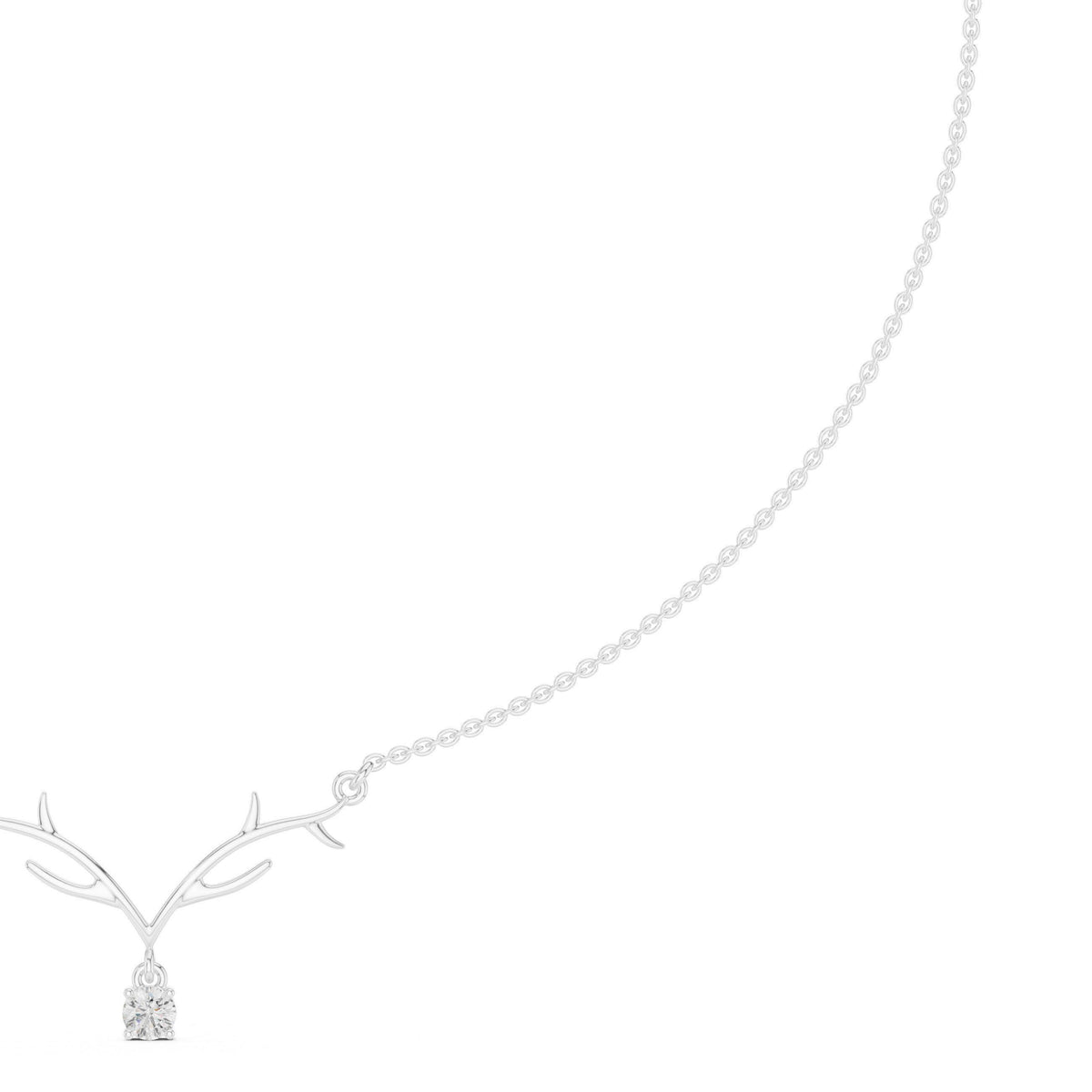 Moissanite Twig Branch Necklace – 925 Sterling Silver, 18K Gold Vermeil