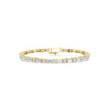 18K Gold Vermeil Mens Moissanite Tennis Bracelet | 925 Silver, Brilliant Sparkle, Luxury Gift