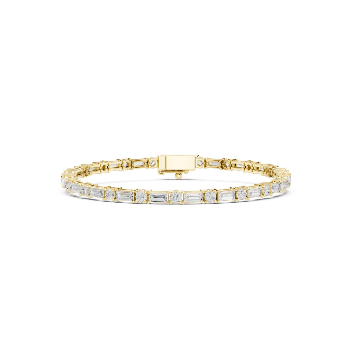 18K Gold Vermeil Mens Moissanite Tennis Bracelet | 925 Silver, Brilliant Sparkle, Luxury Gift