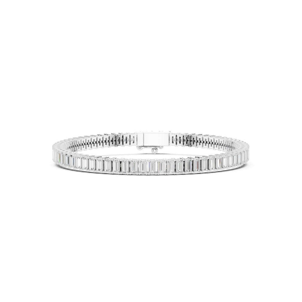 18K Gold Vermeil Mens Moissanite Tennis Bracelet | 925 Silver, Brilliant Sparkle, Masculine Design