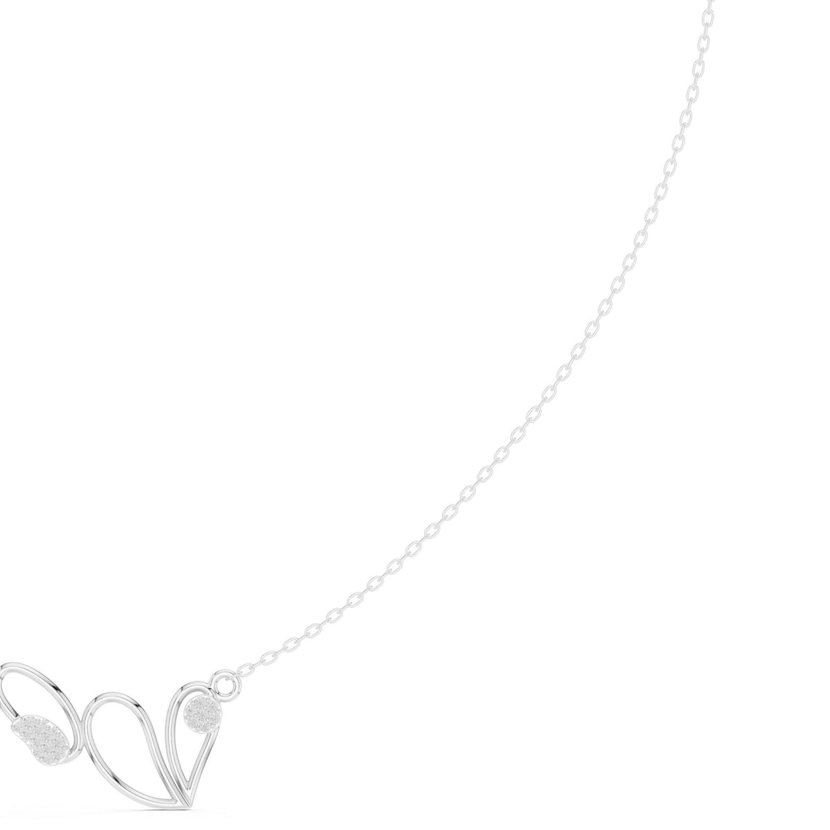 Moissanite Twisted Loop Necklace – 925 Sterling Silver, 18K Gold Vermeil